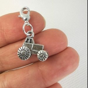 Clip On tractor charms farm country girl charms planner zipper pull bracelet